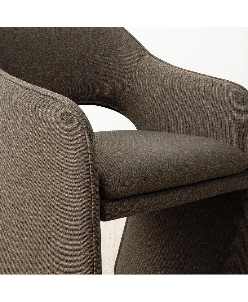 Maison Boucle Set of 2 Dining Chairs, 19-Inch Upholstered Armchairs