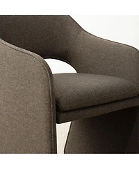 Maison Boucle Set of 2 Dining Chairs, 19-Inch Upholstered Armchairs