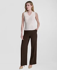 Dkny Women's Sleeveless V-Neck Sweater