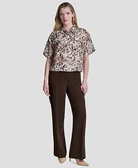 Dkny Women's Printed Collared Shirt