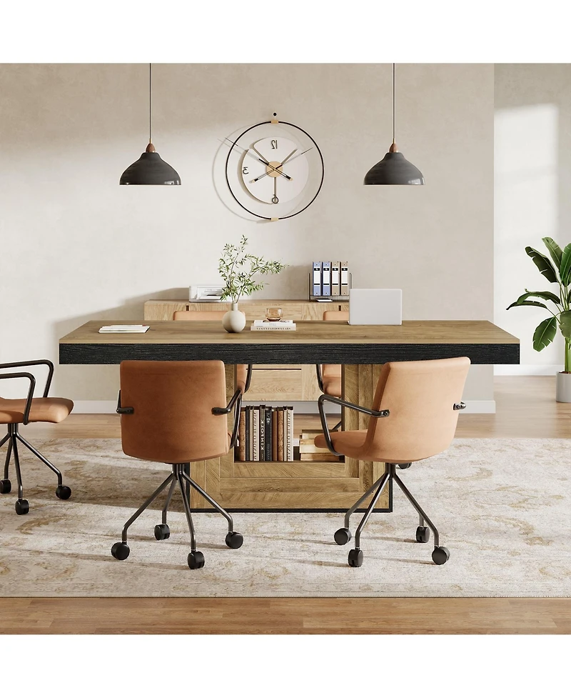 Tribesigns Modern Large Rectangular Executive Desk, 63'' Computer Desk and Writing Table