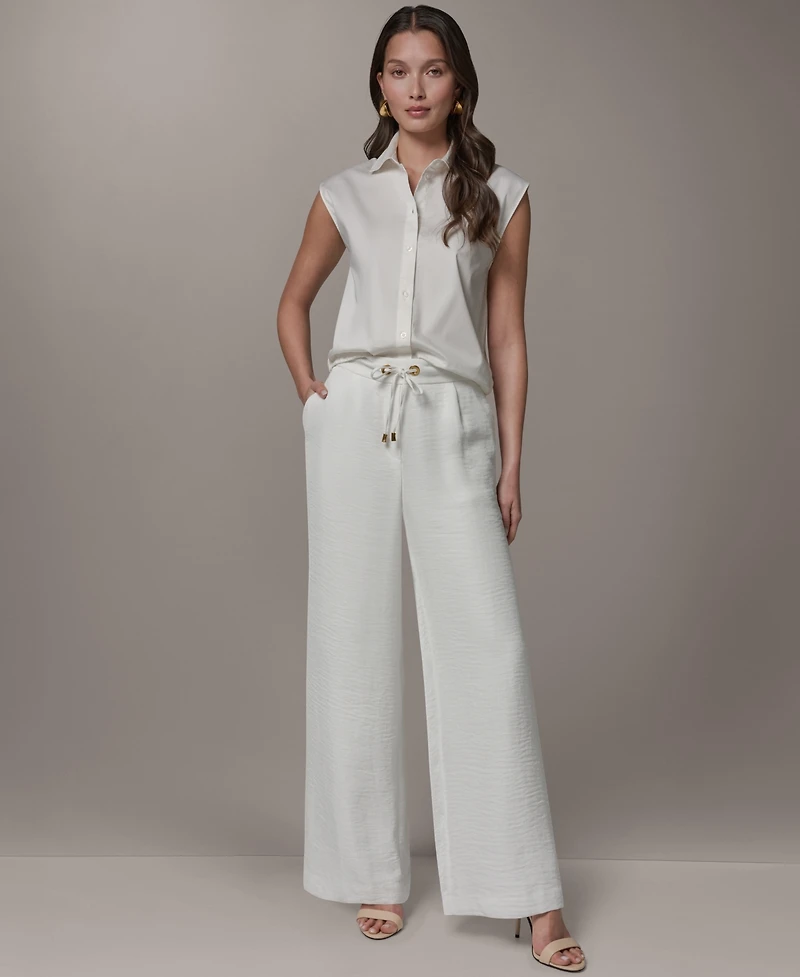 Donna Karan New York Women's Ripple Wide Leg Pants
