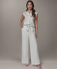 Donna Karan New York Women's Ripple Wide Leg Pants