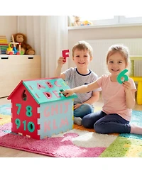 Slickblue Puzzle Floor Mats with Interlocking Alphabet and Number for Kids