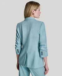 Dkny Women's Notch Collar Ruched-Sleeve Blazer