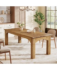 Tribesigns 78.7-Inch Large Dining Table for 6-8 People, Solid Wood Farmhouse Kitchen Table, Narrow Long Rectangular Dinner Tables