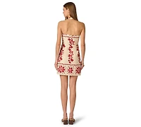 Adrianna Women's Sleeveless Strappy Halter Neck Short Dress