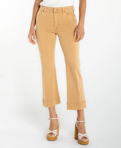 Liverpool Los Angeles Women's Mid-Rise Cropped Flare Leg Jeans