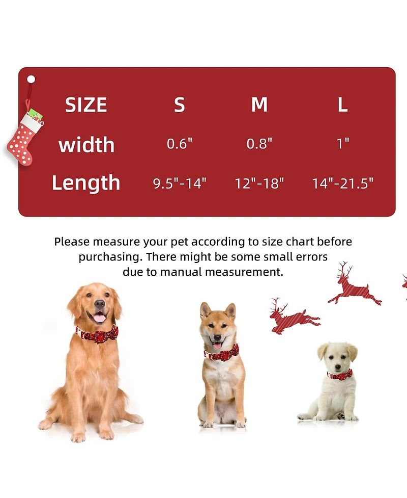 Aronkl Adjustable Bow Tie Dog Collar Cute Printed Patterns Durable Soft for Dogs Spring Summer