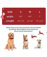 Aronkl Adjustable Bow Tie Dog Collar Cute Printed Patterns Durable Soft for Dogs Spring Summer