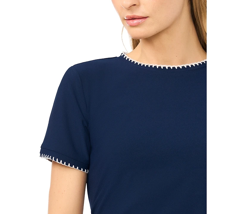 CeCe Women's Short-Sleeve Crewneck T-Shirt