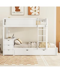 Streamdale Furniture Full-Over-Full Bunk Bed with Twin size Trundle