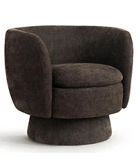 Maison Boucle 31 Wide Swivel Barrel Accent Chair, 360degree(s) Upholstered Armchair, 1 Pc