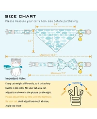 Aronkl 2 Pack Cat Collar Set with Bow Tie Bandana Breakaway Safety Bell Adjustable