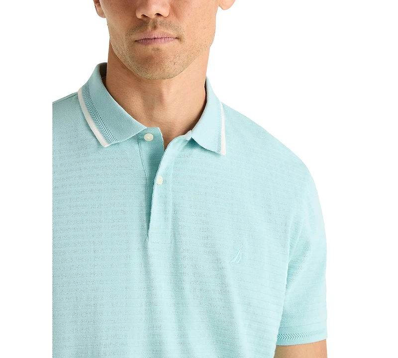 Nautica Men's Short-Sleeve Jacquard Polo Shirt