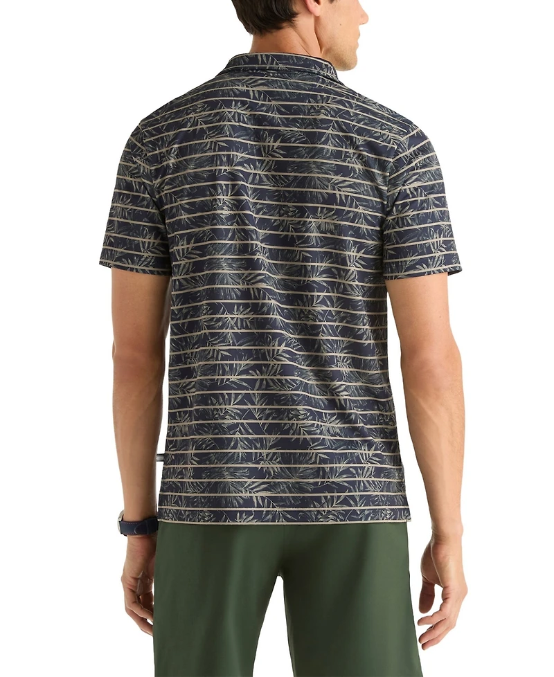 Nautica Men's Leaf Stripe Classic-Fit Golf Polo Shirt