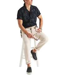 Nautica Men's Short-Sleeve Embroidery Camp Collar Shirt
