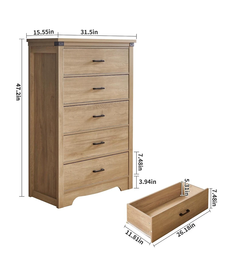 Streamdale Furniture Farmhouse -Drawer Dresser