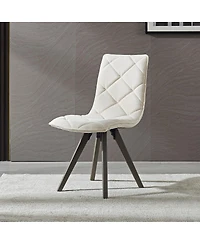 Streamdale Furniture Set of 2 Mid-Century Modern Dining Chairs with Wood Legs