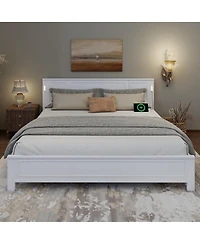 Streamdale Furniture King Led Bed w/ Usb