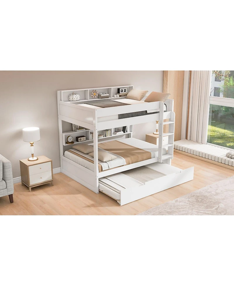 Streamdale Furniture Full over full bunk bed with trundle