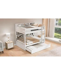 Streamdale Furniture Full over full bunk bed with trundle