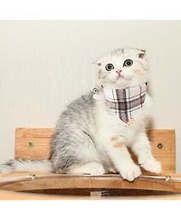 Aronkl Floral Cat Collar with Removable Bowtie Bandana Bell Breakaway Adjustable Cute Flower Kitten