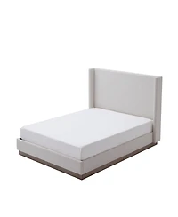 Streamdale Furniture King Cream Boucle Wingback Bed