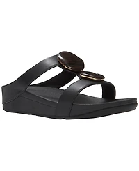 FitFlop Women's Fino Marbled-Stone H-Bar Slides Sandals