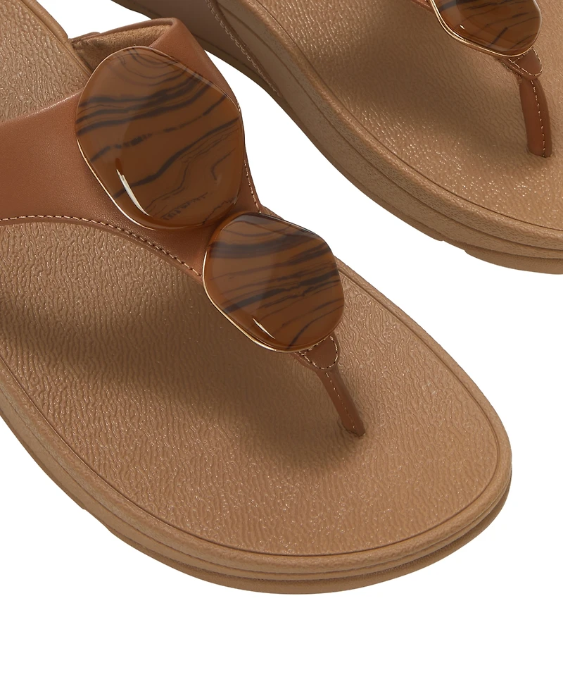 FitFlop Women's Lulu Marbled-Stone Wedge Sandals