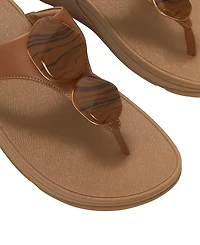 FitFlop Women's Lulu Marbled-Stone Wedge Sandals