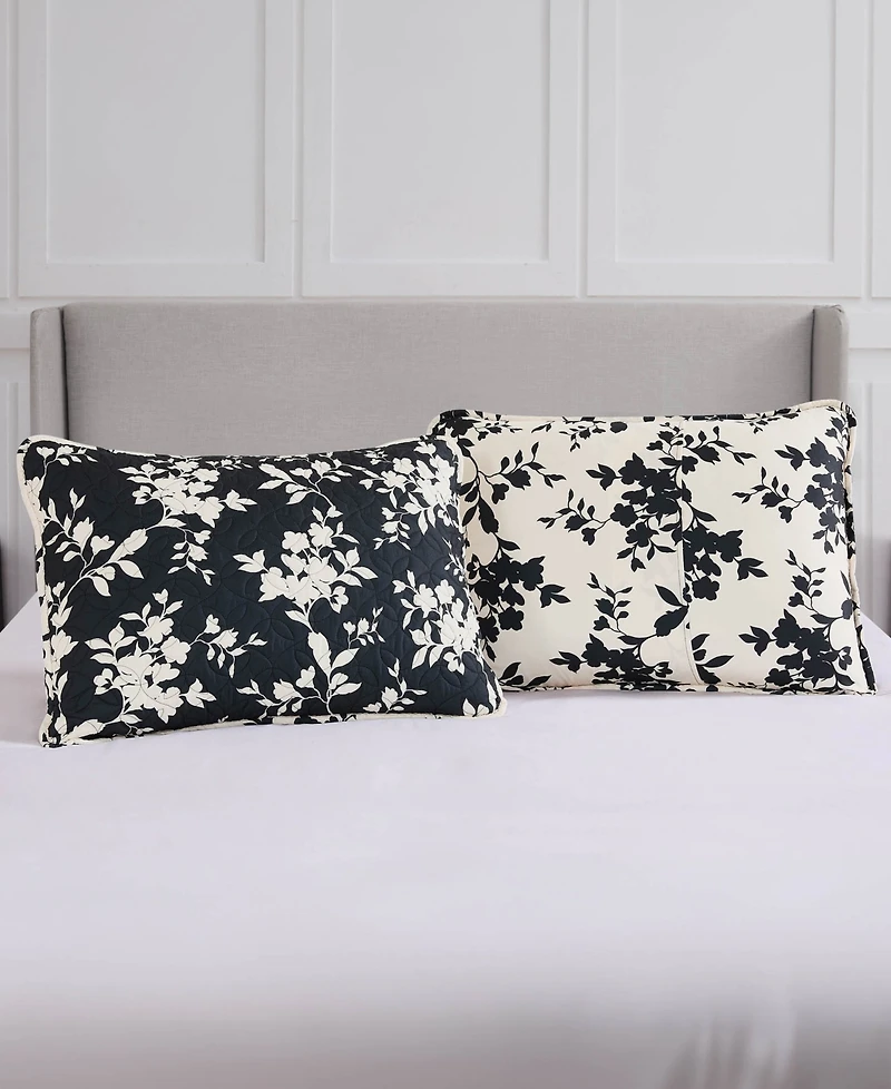 Nine West Silhouette Floral 3-Pc. Quilt Set