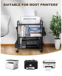 Mythinglogic 3-Tier Rolling Stand with Pegboard