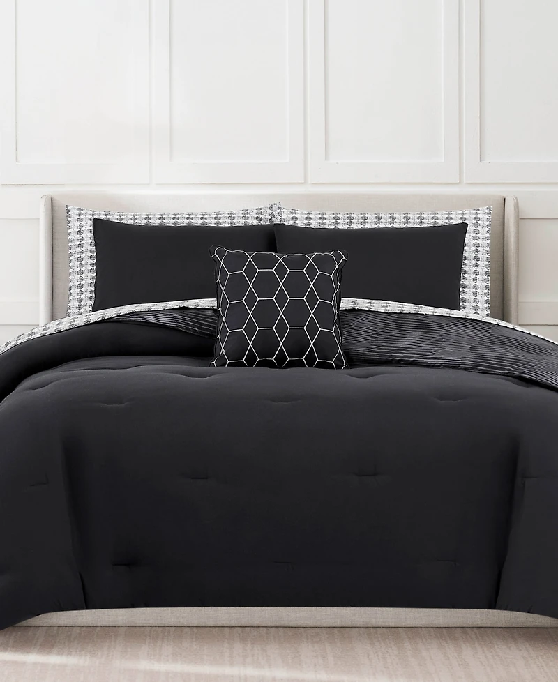 Nine West Oslo Stripe Bed in a Bag 8-Pc. Comforter Set, Queen