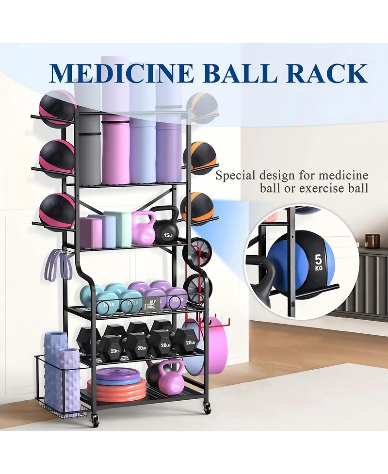 Mythinglogic Extra Large Home Gym Storage Rack