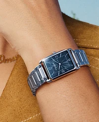 Coach Unisex Elliot Silver Tone Stainless Steel Bracelet Watch, 32x26mm