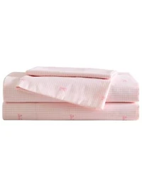 Laura Ashley Tiny Bows Microfiber 4 Piece Sheet Sets