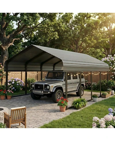 Mondawe 10x20 ft. Stainless Steel Carport Shelter