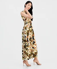 Anne Klein Women's Twist-Front Sleeveless Maxi Dress