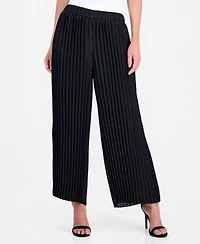 Anne Klein Petite Wide Leg Pull-On Ankle Pants