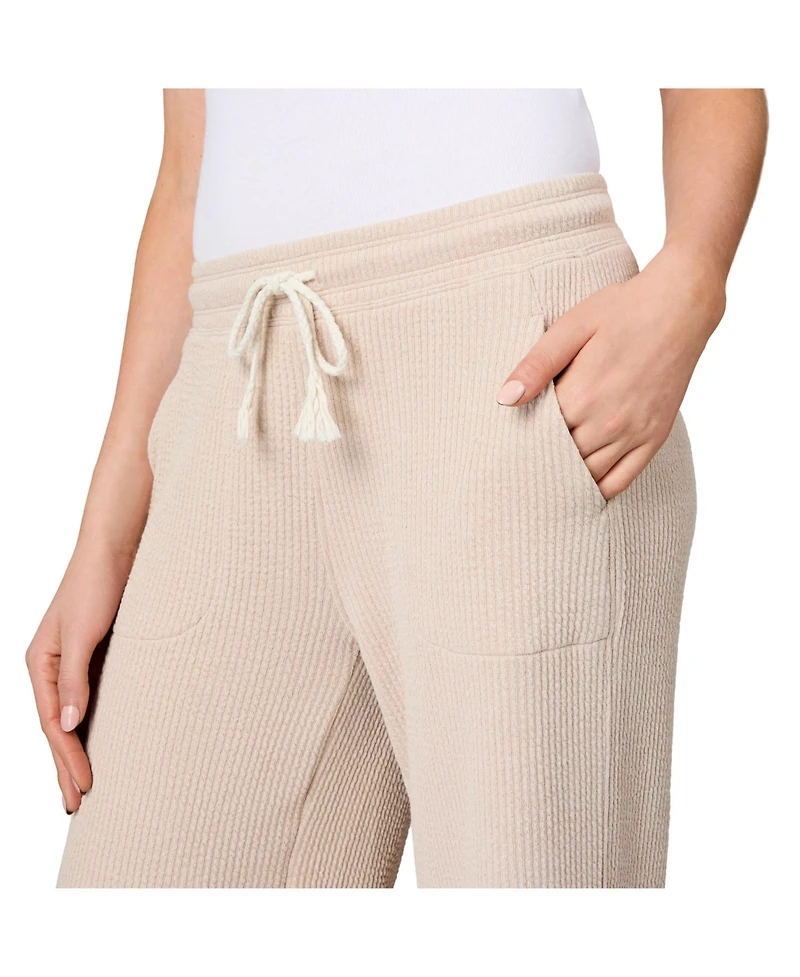 Free Country Women's Ripple Knit Long Wide Leg Pant