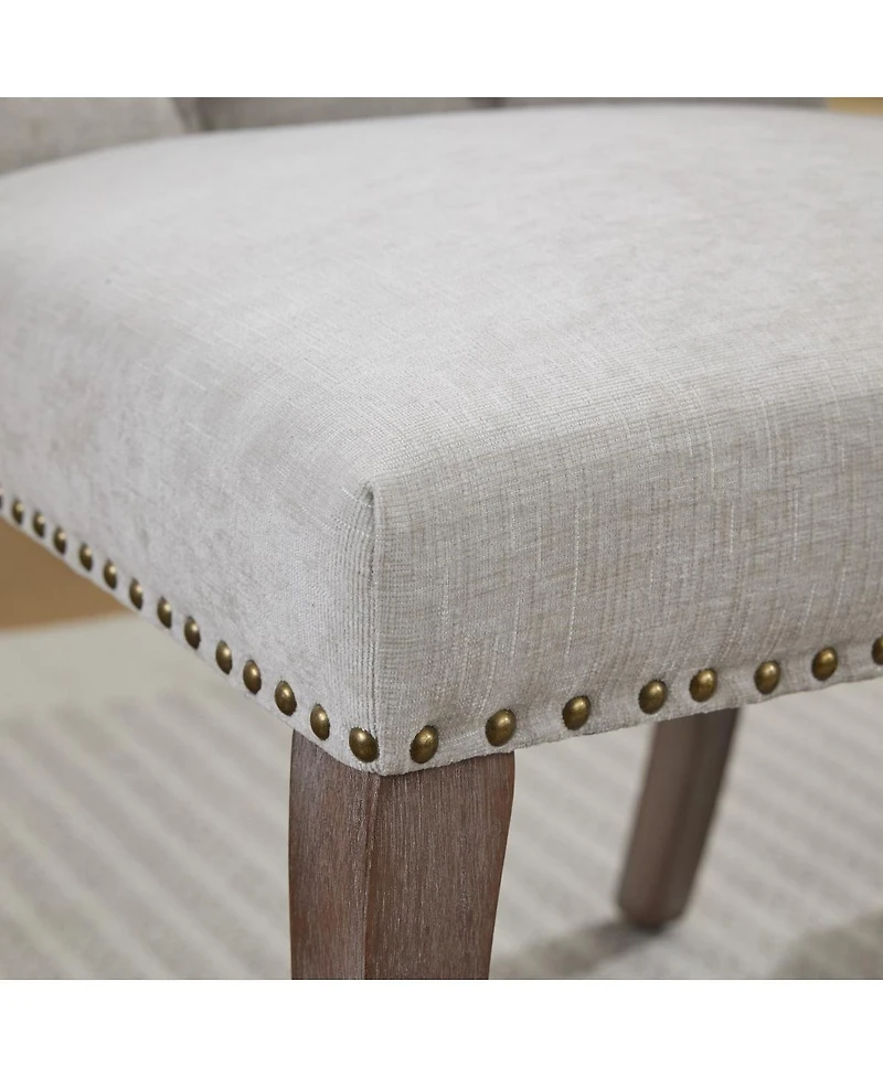 Streamdale Furniture Chenille Tufted Dining Chairs (Set of 2)