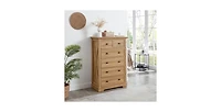 Flynama Minimalist 5 Drawer Dresser Sturdy Construction for Bedroom Living Room Storage