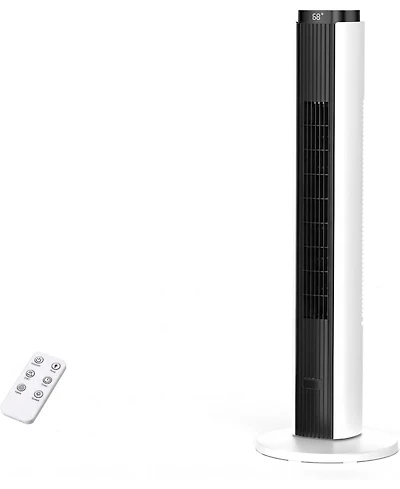 Antarctic Star 37-Inch Oscillating Tower Fan with Remote and Washable Impeller