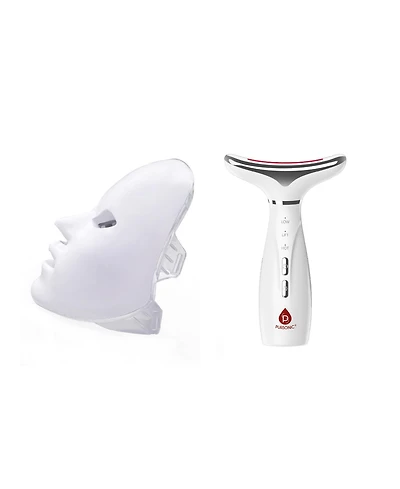 Pursonic 7-in-1 Facial Therapy Device & Led Light Therapy Mask Bundle