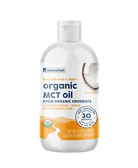 NativePath Mct Oil, 30 Servings - Premium C8 and C10 from Coconuts - for Keto Coffee, Energy and Focus - Flavorless, Non-gmo, (15.2 fl oz)