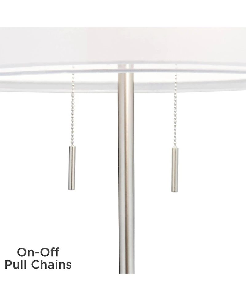 Possini Euro Design Roxie Modern Floor Lamp with Riser 65 1/2" Tall