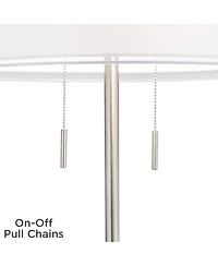 Possini Euro Design Roxie Modern Floor Lamp with Riser 65 1/2" Tall
