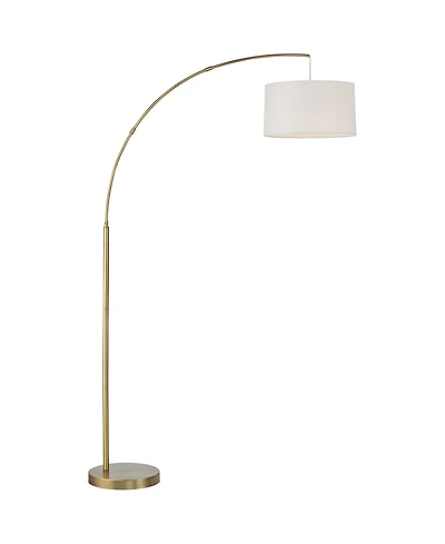 360 Lighting Cora Modern Industrial 72" Tall Arc Floor Lamp with Smart Socket Brass Metal for Living Room Reading