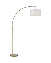360 Lighting Cora Modern Industrial 72" Tall Arc Floor Lamp with Smart Socket Brass Metal for Living Room Reading